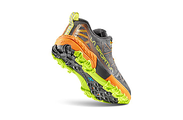Image of La Sportiva Bushido II Jr Shoes - Kids, Carbon/Hawaiian Sun, 27, 56L-900208-27