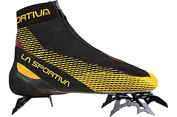 Image of La Sportiva Mega Ice Evo Climbing Shoes - Mens, Black/Yellow, 43, ZFCS031-K00Y00-43