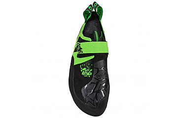 Image of La Sportiva Skwama Vegan Climbing Shoes - Mens, Black/Flash Green, 42.5, ZFCS032-K00E24-42.5