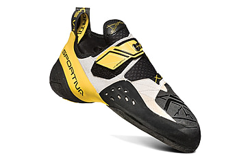 Image of La Sportiva Solution Climbing Shoes - Mens, White/Yellow, 43.5, ZFCS013-W00Y00-43.5
