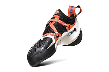 Image of La Sportiva Solution Climbing Shoes - Womens, White/Lily Orange, 37, ZFCS014-W00O03-37