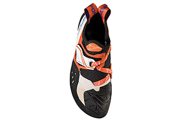 Image of La Sportiva Solution Climbing Shoes - Womens, White/Lily Orange, 37, ZFCS014-W00O03-37