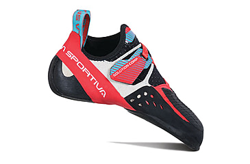 Image of La Sportiva Solution Comp Climbing Shoes - Womens, Hibiscus/Malibu Blue, 33.5, ZFCS019-P02B02-33.5