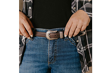 Image of Lejon Magnolia Leather Belt - Womens, Dark Chocolate, Small, VB-10002-S