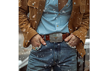 Image of Lejon Texas Leather Belt - Mens, Brown, 40, VB-8102-40