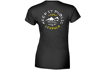 Image of Leupold Keep It Public Premium Short Sleeve Shirt - Womens, Cotton/Poly Blend, Black, Large 175183