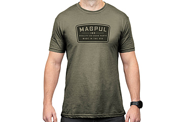 Image of Magpul Industries Go Bang Parts Patch T-Shirt - Mens, Large, Cotton Polyester Blend, Olive Drab Green, MAG1526-316-L