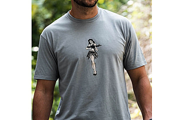 Image of Magpul Industries Hula Girl CVC Graphic T-Shirts - Mens, Charcoal Gray Cotton/Polyester Short Sleeve, XL, MAG1117-010-XL