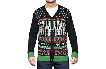 Image of Magpul Industries Ugly Christmas Sweater Button Down, Krampus, Small, MAG1198-BLK-S