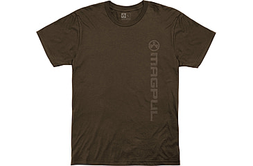 Image of Magpul Industries Vert Logo Cotton T-Shirt, Brown, XL, MAG1113-200-XL
