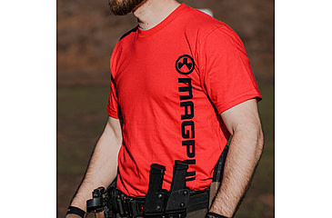 Image of Magpul Industries Vert Logo Cotton T-Shirt, Red, 3XL, MAG1113-610-3XL