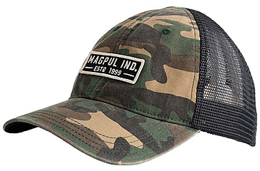 Image of Magpul MAG1260-964 Established Garment Trucker Hat Woodland Camo Adjustable Snap MAG1260964