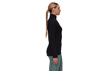 Image of Mammut Aenergy Light ML Half Zip Pull Jacket - Womens, Black, L, 1014-05531-0001-115