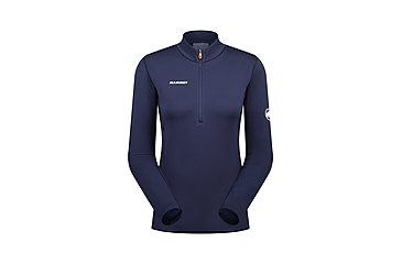 Image of Mammut Aenergy ML Half Zip Pull Top - Womens, Marine/Black, Medium, 1016-01110-5975-114