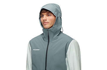Image of Mammut Linard Guide HS Hooded Jacket - Mens, Silver Sage-Strata, S, 1010-30950-1303-113