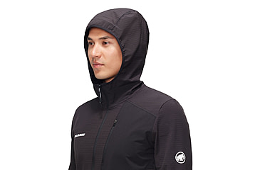 Image of Mammut Madris Light ML Half Zip Hoody - Mens, Black, XL, 1014-06050-0001-116