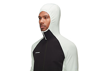 Image of Mammut Massone ML Hooded Jacket - Mens, Silver Sage-Black, XL, 1014-06190-1300-116