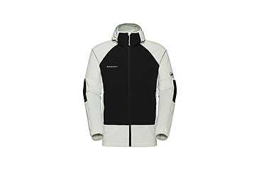Image of Mammut Massone ML Hooded Jacket - Mens, Silver Sage-Black, XL, 1014-06190-1300-116