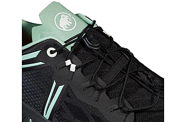 Image of Mammut Sertig TR Low Running Shoe - Mens, Black/Neo Mint, 9.5US, 3030-04940-00733-1095