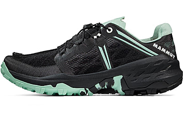 Image of Mammut Sertig TR Low Running Shoe - Mens, Black/Neo Mint, 9.5US, 3030-04940-00733-1095