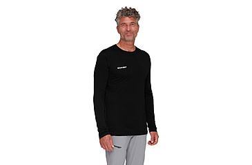 Image of Mammut Tree Wool FL Longsleeve T-Shirt - Mens, Black, XXL, 1016-01690-0001-117