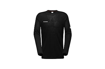 Image of Mammut Tree Wool FL Longsleeve T-Shirt - Mens, Black, XXL, 1016-01690-0001-117