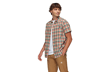 Image of Mammut Trovat Summer Shirt - Mens, Silver Sage-Mammut Red, XXL, 1015-01620-1310-117