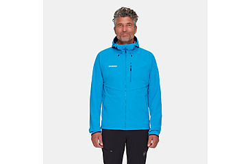 Image of Mammut Ultimate Comfort SO Hooded Jacket - Mens, Glacier Blue, Large, 1011-01910-50589-115