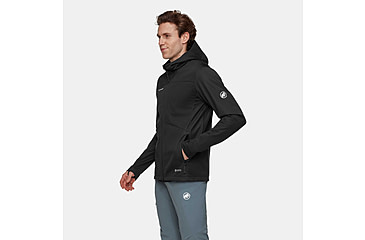 Image of Mammut Ultimate VII SO Hooded Jacket - Mens, Black, Medium, 1011-02670-0001-114