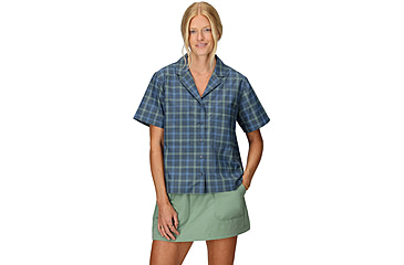 Image of Marmot AirExchange SolarShield Camp Novelty SS Shirt - Womens, Thunderhead Windowpane, XL, M16118-24296XL