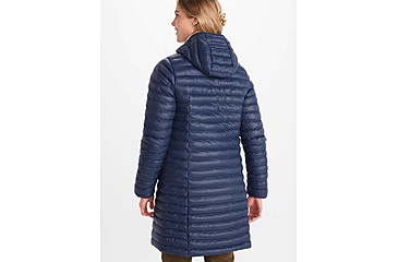 Image of Marmot Echo Featherless Long Jacket - Womens, Arctic Navy Shiny, Extra SmallMediumaLargeLarge, M15871-20952-XS