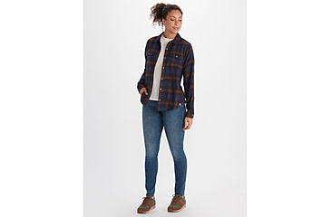 Image of Marmot Fairfax Midweight Flannel - Womens, Arctic Navy, Medium, M13553-2975-M