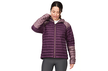 Image of Marmot Hype Down Hoody - Womens, Hazy Purple/Purple Fig, Extra Small, M14599-22475-XS