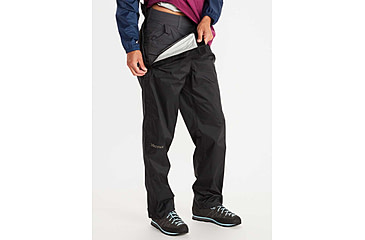 Image of Marmot PreCip Eco Full Zip Pant Long - Womens, Black, Small, M15877-001-S