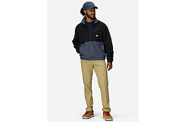 Image of Marmot Retro Rocklin 1/2 Zip - Mens, Black/Thunderhead, L, M14609-24392L
