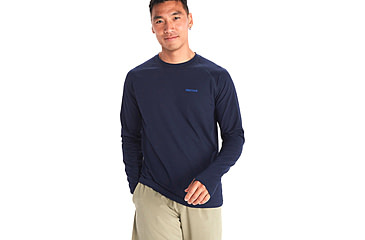 Image of Marmot Windridge Long Sleeve T-Shirt - Mens, Arctic Navy, 2XL, M14153-2975-XXL