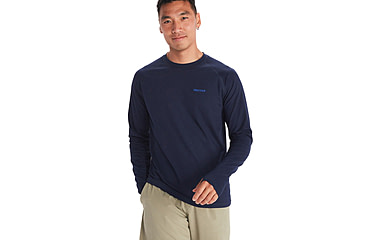 Image of Marmot Windridge Long Sleeve T-Shirt - Mens, Arctic Navy, Large, M14153-2975-L