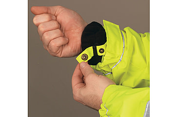 Image of MCR Safety Luminator Reversible Bomber Jacket, PU/Cotton Poly,ANSI Class 3, Attached Hide-Away Hood, Fluorescent Lime, XL, BRCL3LXL
