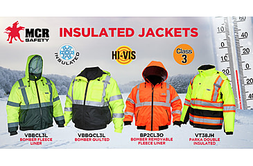 Image of MCR Safety Two Tone Value Quilted Rain Jacket with Silver Reflective Stripes, ANSI 107 Class 3, Fluorescent Lime, XL, VBBQCL3LXL