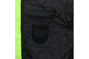 Image of MCR Safety Two Tone Value Quilted Rain Jacket with Silver Reflective Stripes, ANSI 107 Class 3, Fluorescent Lime, XL, VBBQCL3LXL