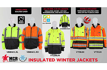Image of MCR Safety Vortex, 3-in-1 Jacket, Lime, Class 3 - VT238JHL