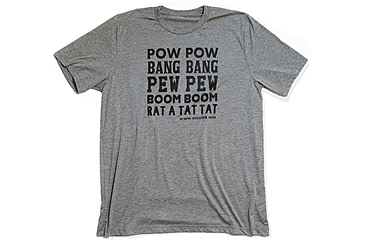 Image of Miculek Pew Pew T-Shirt, Small, Heather Grey, TEE-PEW-SMALL-GR