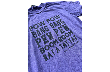 Image of Miculek Pew Pew T-Shirt, Small, Heather Purple, TEE-PEW-SMALL-PU
