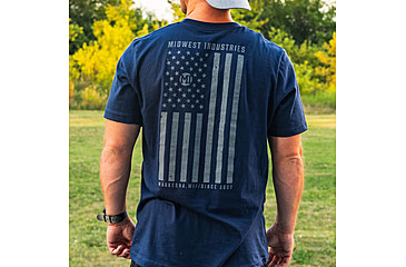 Image of Midwest Industries Flag T-Shirt, Navy, Large, MI-TEE-FLAG-LARGE