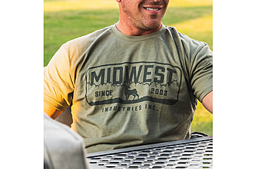Image of Midwest Industries Tree Line T-Shirt, Light Olive Heather, Large, MI-TEE-TREELINE-LARGE