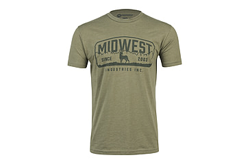 Image of Midwest Industries Tree Line T-Shirt, Light Olive Heather, Large, MI-TEE-TREELINE-LARGE