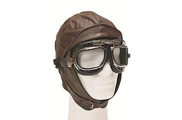Image of MIL-TEC Leather Aviation Helmet, Brown, 3XL, 12425009-907