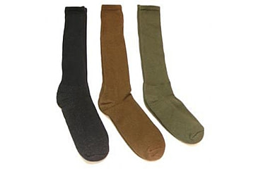 Image of Army Navy Sales Anti-Microbial Boot Socks, 3 pack, Black, Large, SX10003PKBL