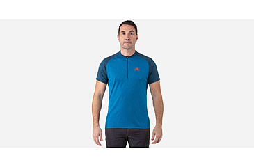 Image of Mountain Equipment Nava Short Sleeve Zip T - Mens, Sage/Fern, 2XL, 01813 Sage/FernXXL