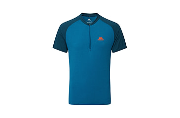 Image of Mountain Equipment Nava Short Sleeve Zip T - Mens, Mykonos/Majolica, 2XL, 01680 Myk/MajXXL